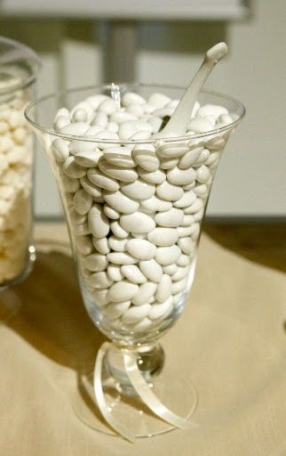 White dragees, a popular favor at weddings. White dragees, a popular favor at weddings.