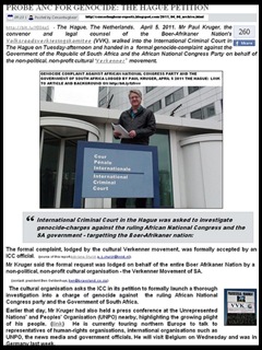 BoerGenocidePetitionPaulKrugerVerkennersTheHagueApr52011