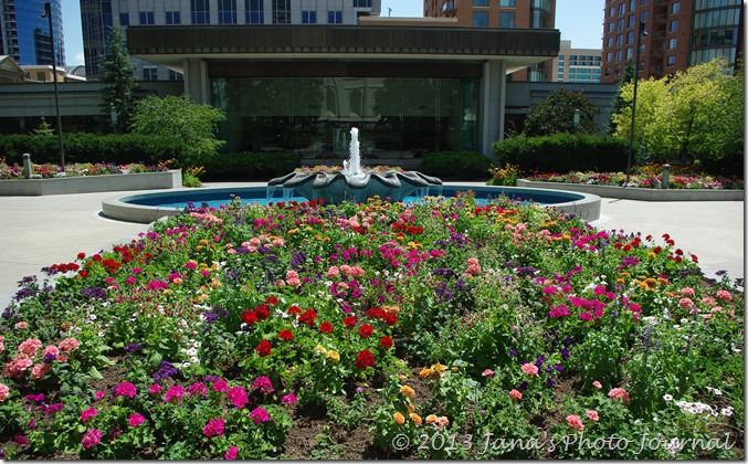 Flower Beds in Front of Temple Square Visitor Center