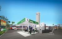 Artist's impression of Clean Energy Fuels LNG station hosted by Pilot Flying J in Thousand Palms, Calif. Chesapeake Energy is investing $150 million in Clean Energy to speed Clean Energy's previously announced alliance with Pilot Flying J (F&F, July 18)