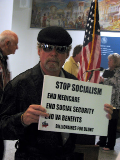 A protester who called himself 