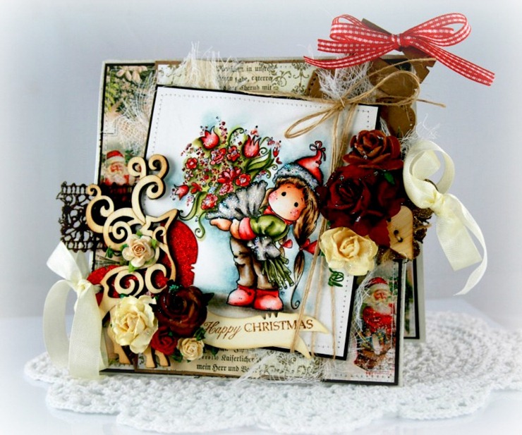 Claudia_Rosa_Tilda w christmas flowers_1