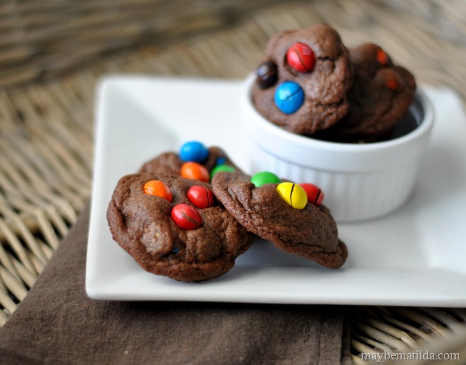 Chewy Chocolate Cookies with M&M's® Crispy