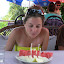 Turquie - Antalya - Deuxième repas d'anniversaire pour les 27 ans d'Audrey... qui souffle comme si c'était des bougies !...