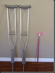 crutches and cane