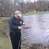 Dad fishing at Conashaughs fishing event.