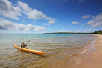 Kayaking on the shores of Pancake Bay