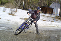 Sladd i vattenpölen! Första cykelturen 2008