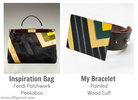 Bracelet Inspired by Fendi Patchwork Peekaboo Tote