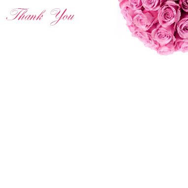 Dome of Pink Roses 8 Thank You Notepaper
