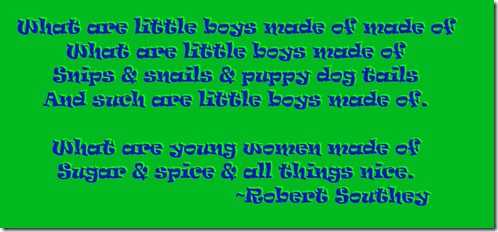 what are little boys made of, Robert Southey