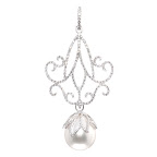 This pendant would look lovely paired with a V-neck dress. This pendant would look lovely paired with a V-neck dress.
