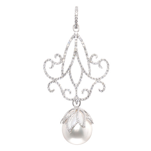 This pendant would look lovely paired with a V-neck dress. This pendant would look lovely paired with a V-neck dress.