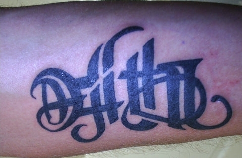 life and death ambigram. tattoo ambigrams