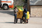 Chatting at the stables