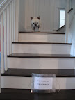 Well, that was a bad idea!  I didn't see that sign on my way up the stairs!