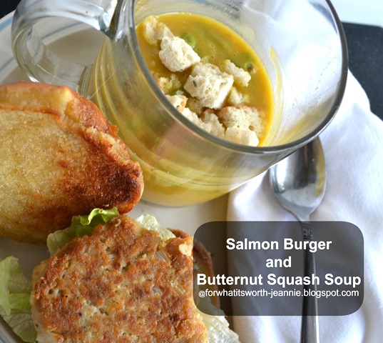 Butternut Squash soup and Salmon Butternut Squash soup and Salmon
