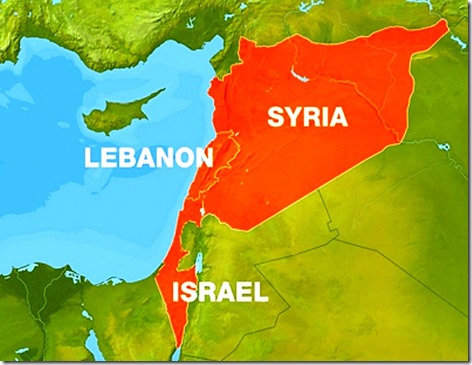 Israel-Syria map