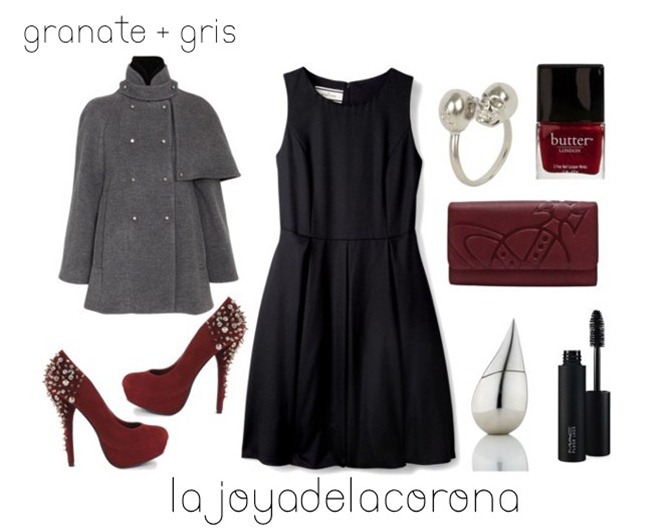 burgundy con gris