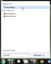 Membuka program msconfig di Windows 7