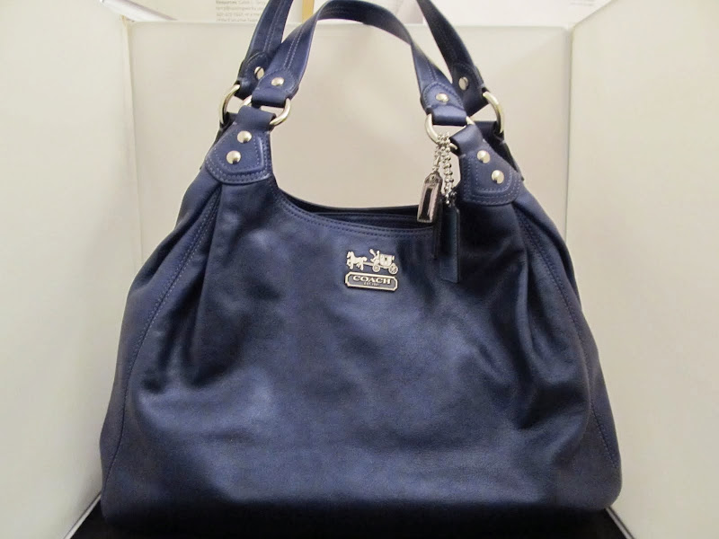 Coach Metallic Blue Handbag