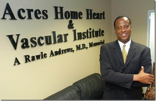 Conrad Murray...In this July 7, 2006 photo, Dr. Conrad Murray poses for a photo as he opens the Acres Homes Cardiovascular Center at the Tidwell Professional Building, in Houston. A woman who answered the phone Friday, June 26, 2009, at Dr. Conrad C. Murray's clinic in Houston confirmed to The Associated Press that Murray was Michael Jackson's cardiologist. Los Angeles police say they want to speak to the doctor but stressed he was not under criminal investigation. (AP Photo/Houston Chronicle)