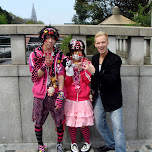 colorful cosplay kids in Harajuku wearing pink outfits in Harajuku, Japan 
