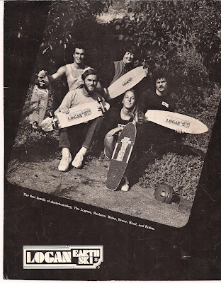 A family photo for an ad right about the transition time from solid boards to laminated boards