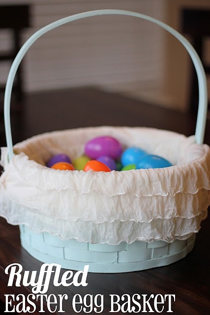 ruffled easter basket tutorial