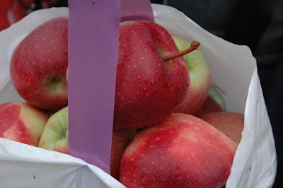 袋いっぱいのリンゴ