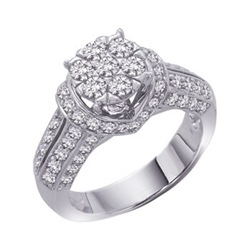 Round Diamond Floral Ring Round Diamond Floral Ring