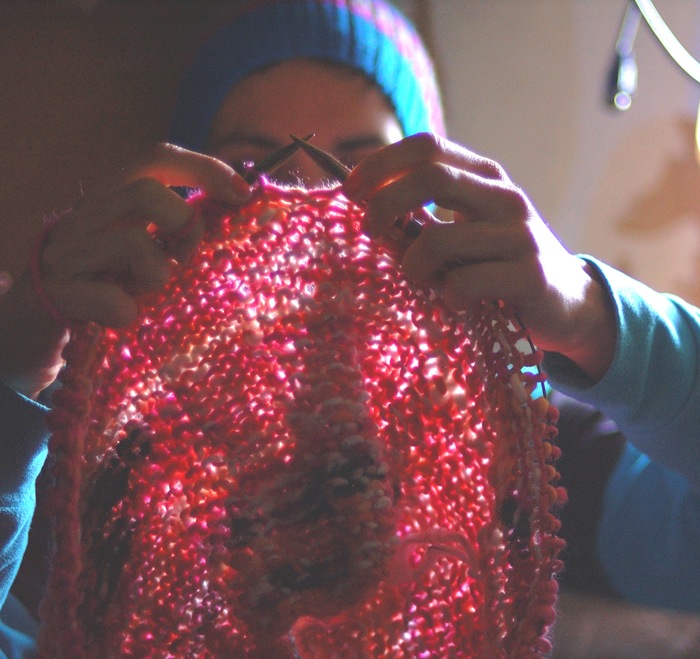 fruit salad scarf knitting