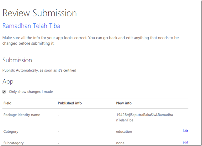Publish aplikasi Windows Phone ke Store Publish aplikasi Windows Phone ke Store