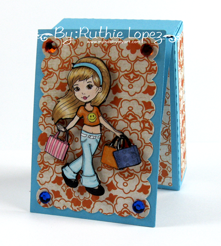 The Paper Shelter - Shopping girl - easel card box - Silhouette Cameo - Ruthie Lopez - My Hobby My Art 2