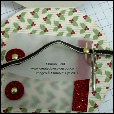 Santas_Magic_Key, Ornament_Card, round_Tab_Punch, Holiday_mini, New_Product, DSP, Sharon_Field, Holly_Berry_Bouquet, santas_Magic_Key_Poem, tutorial, Quilted_Satin_Ribbon, Simply_Scored, Createdyu_Blogspot, Online_Shopping, Red_Glimmer_Paper