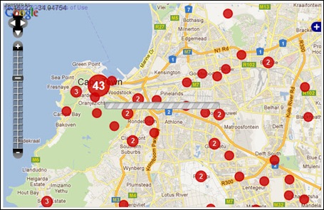 WESTERN CAPE PENINSULA CRIME MAP TARGETTING WHITES FARMITRACKER JAN12010 DEC112011