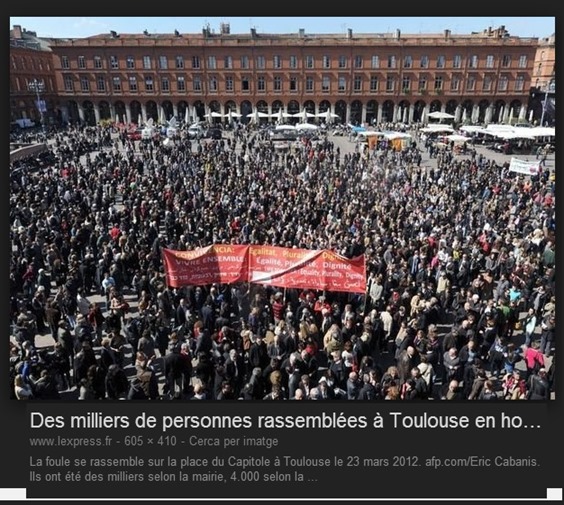 Manifestacion de protestacion per la convivència a Tolosa
