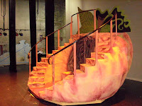 Side view of the set for \