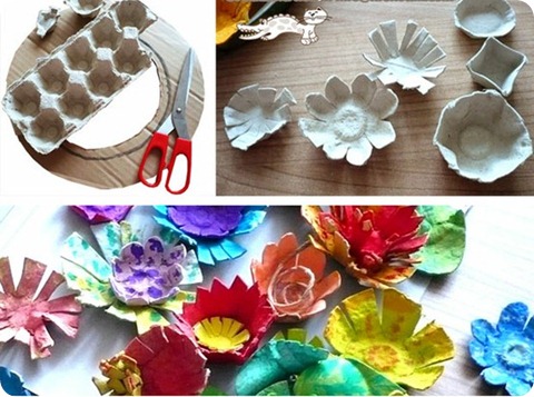 flores recicladas hechas de cajas de carton para huevos flores recicladas hechas de cajas de carton para huevos