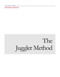 Cover of Juggler's Book The Juggler Method