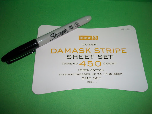 You can re-use the product card to label the bag.