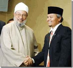 Syaikh Yusuf Qaradhwi dengan Ustad HNW