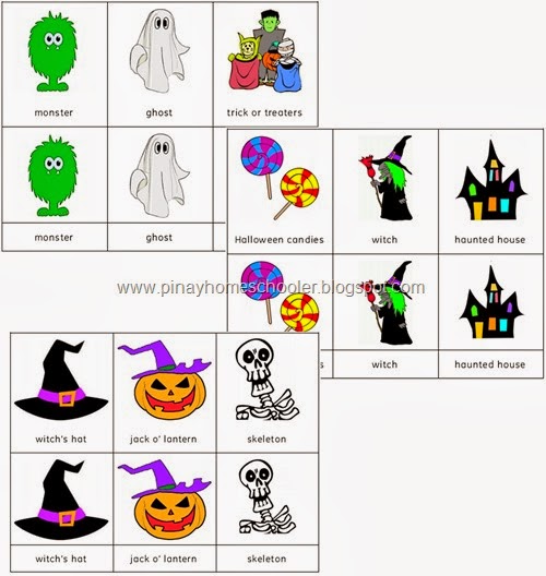 FREE Halloween Nomenclature and Counting Cards