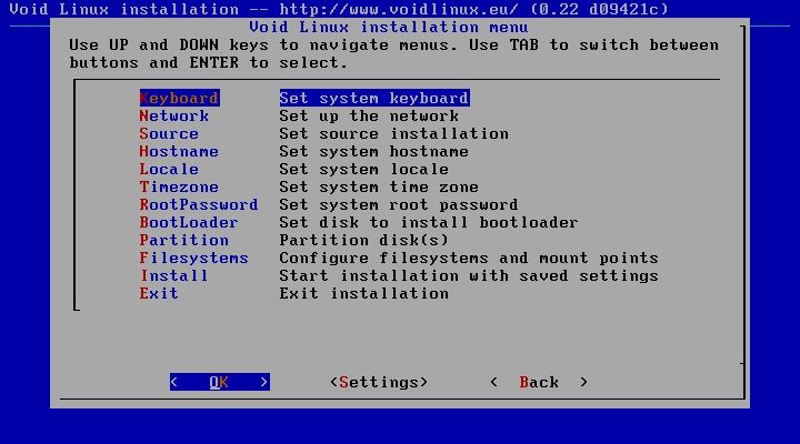 Void Linux - Installer