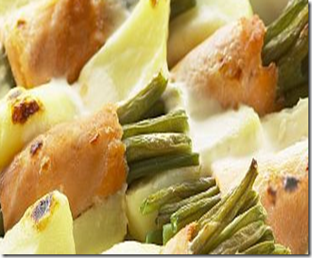 Fagiolini gratinati al salmone 