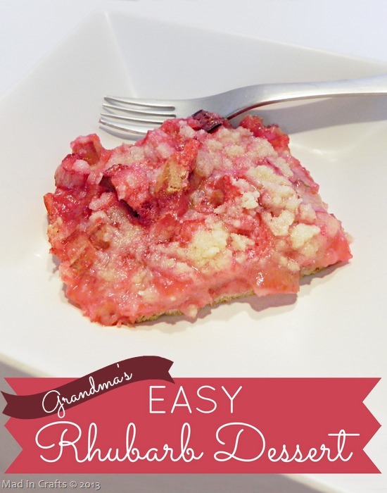 Grandma's Easy Rhubarb Dessert Recipe Grandma's Easy Rhubarb Dessert Recipe
