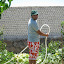 My brother is working in the garden