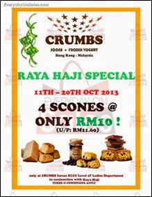CRUMBS Raya Haji Special Promotion 2013 Malaysia Deals Offer Shopping EverydayOnSales