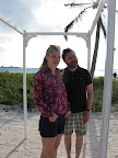 Naomi and Daniel testing out the ceremony structure before we decorate it for Liz and Colin.