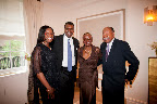 Mark's sister Wendy, Mark, Mark's mother Naomi and father James